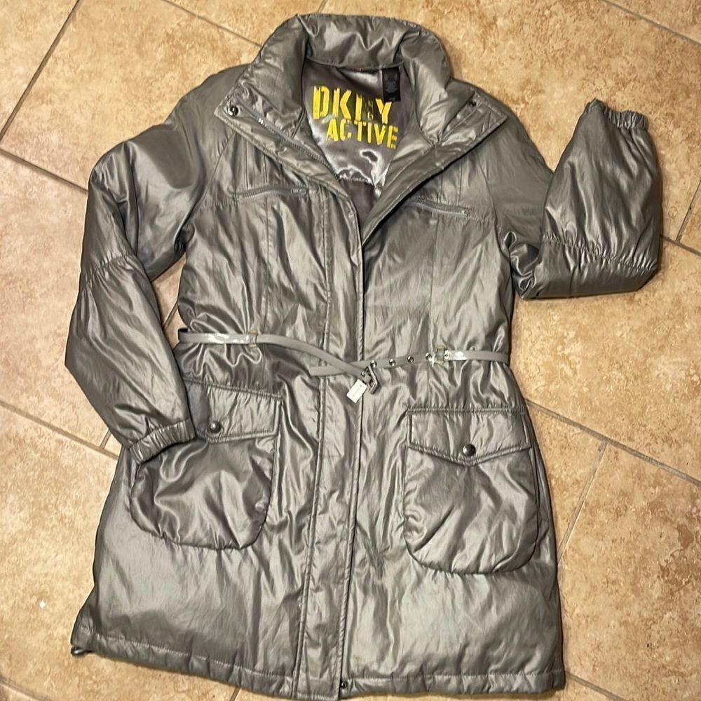 DNKY silver down jacket 